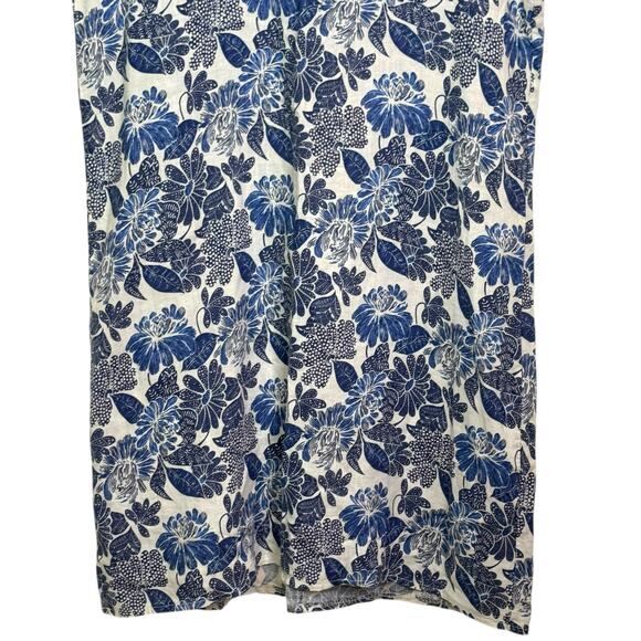 Luisa Perla x Anthropologie Size Small Lace Trimmed Linen Blend Shift Dress - Picture 3 of 7